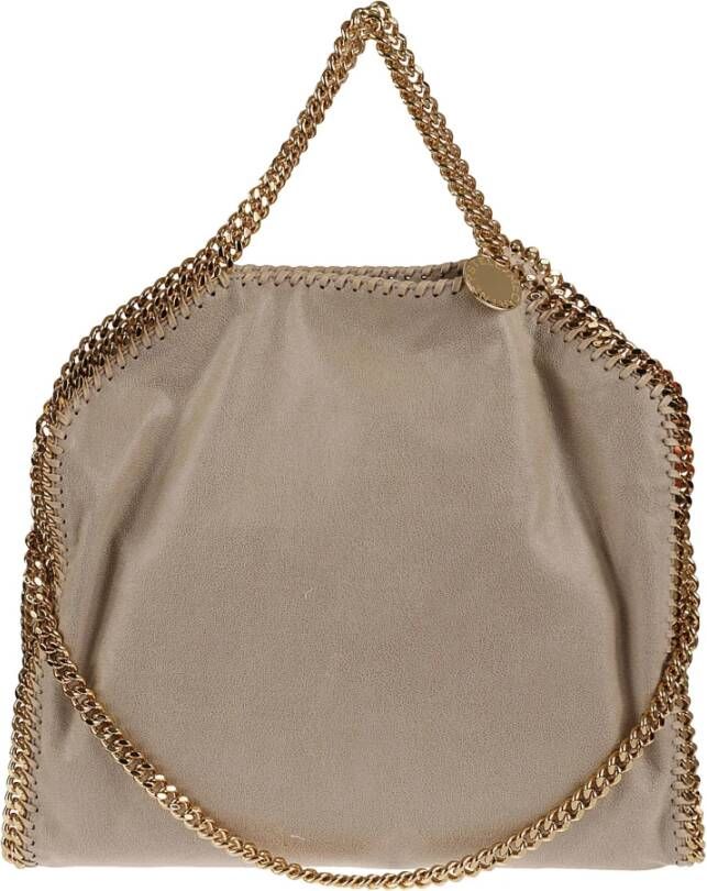 Stella Mccartney 3chain Tote Eco Shaggy Deer met Gouden Ketting Beige Dames