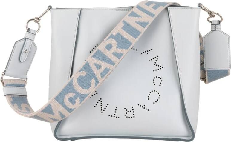 Stella Mccartney Perforated Logo Small Shoulder Bag Blauw Dames