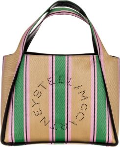 Stella Mccartney Gestreepte Tote Bag met Stella Logo Meerkleurig Dames