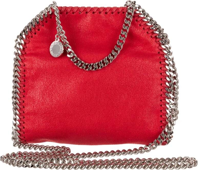 Stella Mccartney Totes Tiny Falabella Tote Eco Shaggy in rood