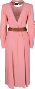 Stella Mccartney Belted Silk Dress Roze Dames