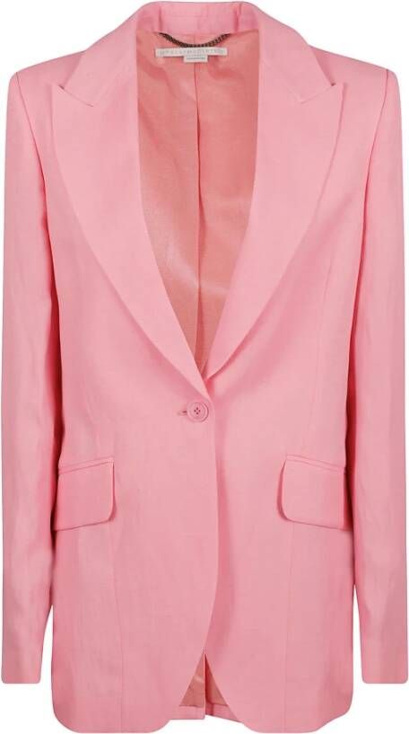Stella Mccartney Upgrade je garderobe met de One Button Blazer Pink Dames