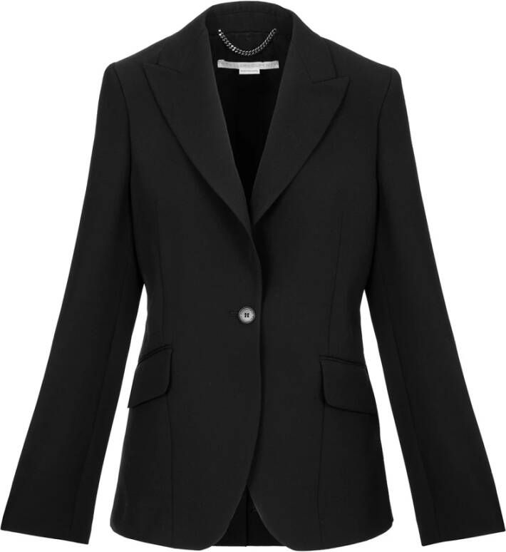 Stella Mccartney Sportjas met lange mouwen en zakken Black Dames