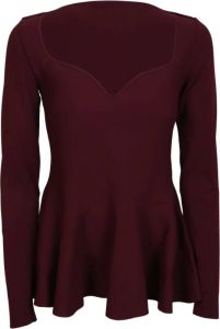 Stella Mccartney Bordeaux Sweetheart Sweater Aw22 Bruin Dames