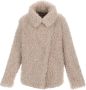 Stella Mccartney Beige Teddy Fur Oversized Coat Beige Dames - Thumbnail 4