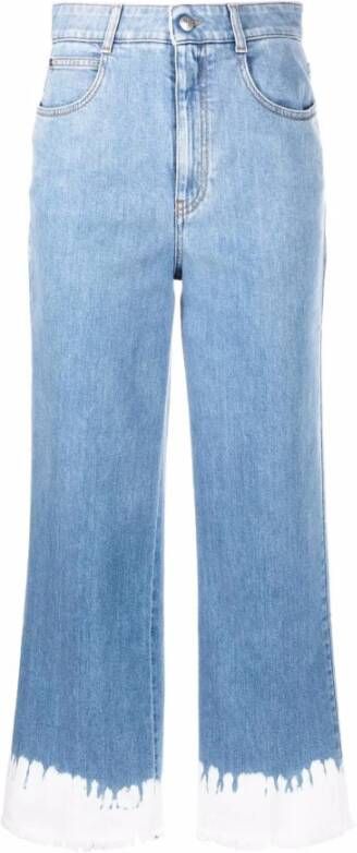 Stella Mccartney Tie-Dye Cropped Jeans Blue Dames