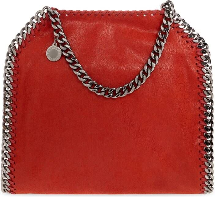 Stella Mccartney Crossbody bags Mini Falabella with 3 Chains Light Grey in dark red