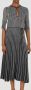 Stella Mccartney Metallic Gestreepte Plooien Jurk Black Dames - Thumbnail 1
