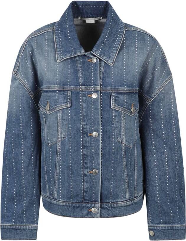 Stella Mccartney Denimjack met strass-steentjes Blue Dames