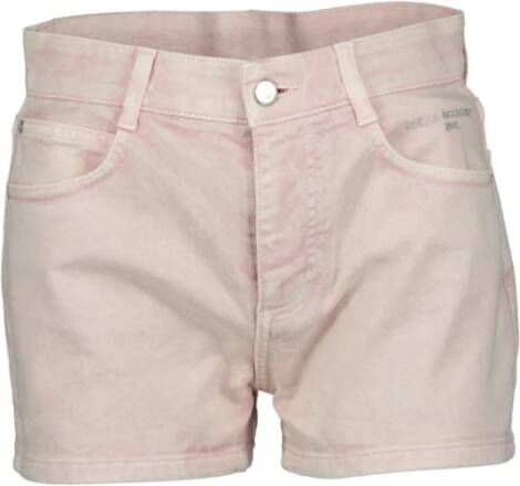 Stella Mccartney Roze Denim Shorts met Riemlussen en Logo Detail Pink Dames