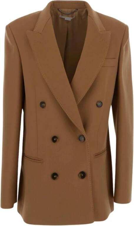 Stella Mccartney Double-Breasted Coats Bruin Dames