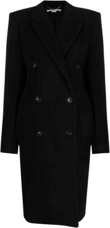 Stella Mccartney Double-Breasted Coats Zwart Dames