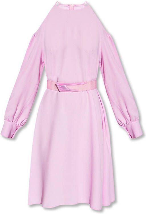 Stella Mccartney Off-Shoulder Jurk met Afneembare Riem Pink Dames