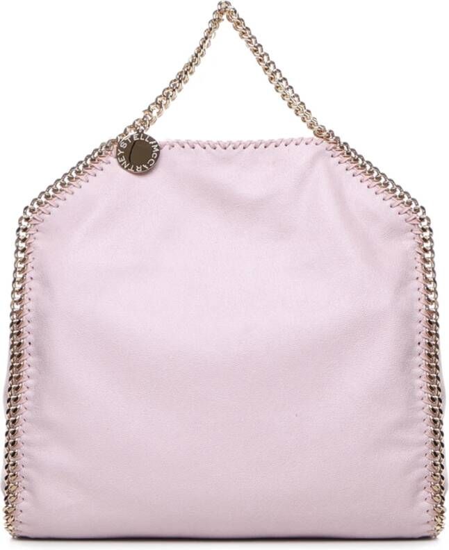 Stella Mccartney Elegante Leren Handtas met Diamantvormige Snit Pink Dames