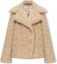 Stella Mccartney Beige Teddy Fur Oversized Coat Beige Dames - Thumbnail 1