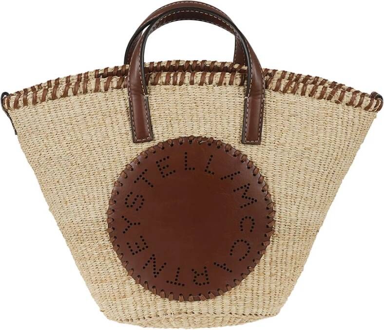 Stella Mccartney Eco Zout Peper Canvas Tote Tas Beige Dames
