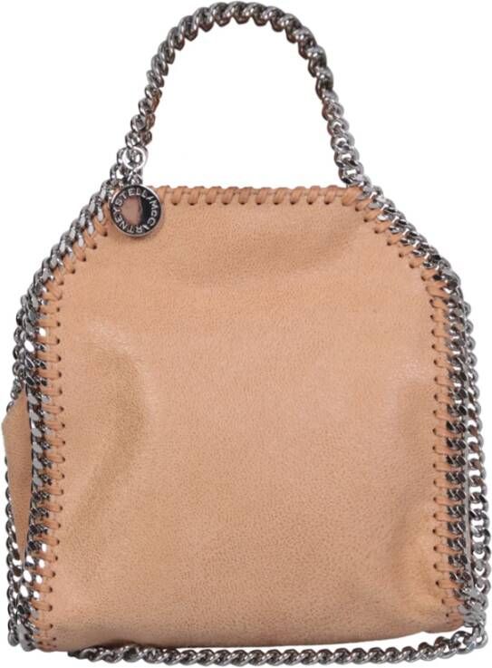 Stella Mccartney Beige Schoudertas met Ketting-Link Beige Dames
