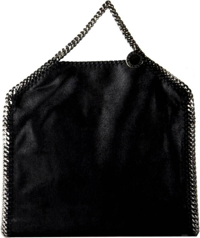 Stella Mccartney Zwarte veganistische garnet tas met diamantgeslepen ketting Black Dames