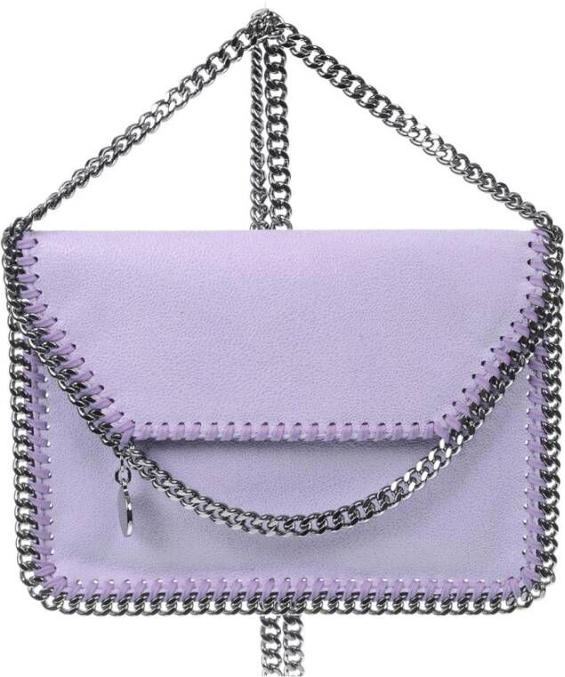 Stella Mccartney Mini Falabella Tas Stof 22x15.5x0.5 cm Purple Dames