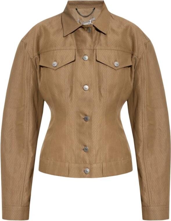Stella Mccartney Leather Jackets Brown Dames