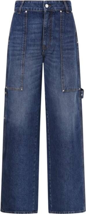 Stella Mccartney Blauwe Wide-Leg Jeans met Vintage Charme Blue Dames