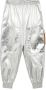 Stella Mccartney Metallic gecoate broek Gray Dames - Thumbnail 1