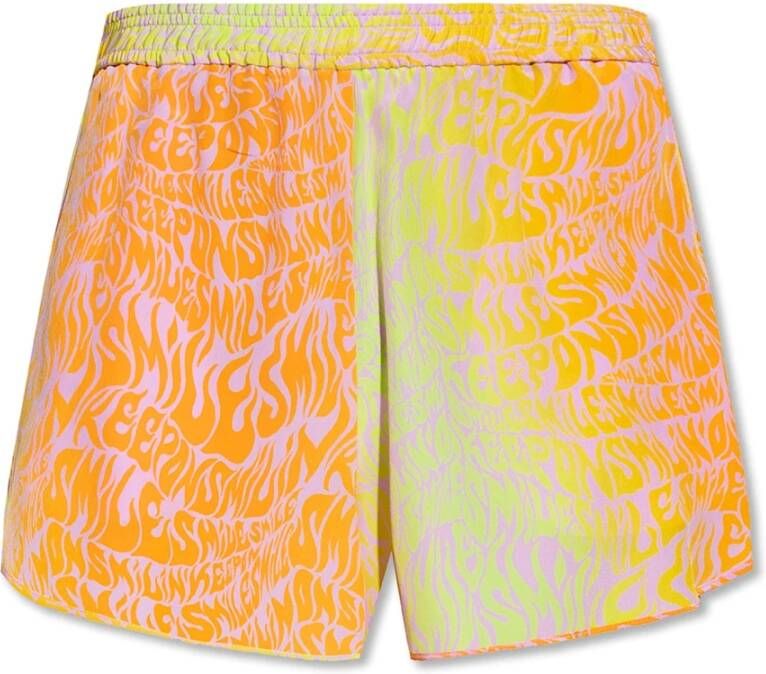 Stella Mccartney Korte zijden shorts Orange Dames