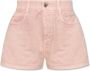 Stella Mccartney Roze Denim Shorts met Riemlussen en Logo Detail Pink Dames - Thumbnail 4