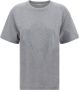 Stella Mccartney Logo T-Shirt met Strass Steentjes Grijs Dames - Thumbnail 1