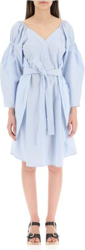 Stella Mccartney popeline -jurk Blauw Dames