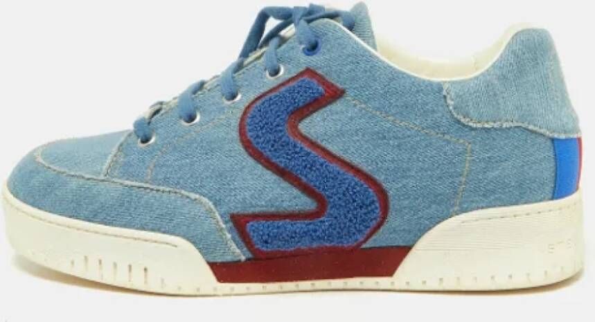 Stella McCartney Pre-owned Denim sneakers Blauw Dames