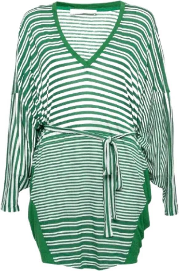 Stella McCartney Pre-owned Linen dresses Groen Dames