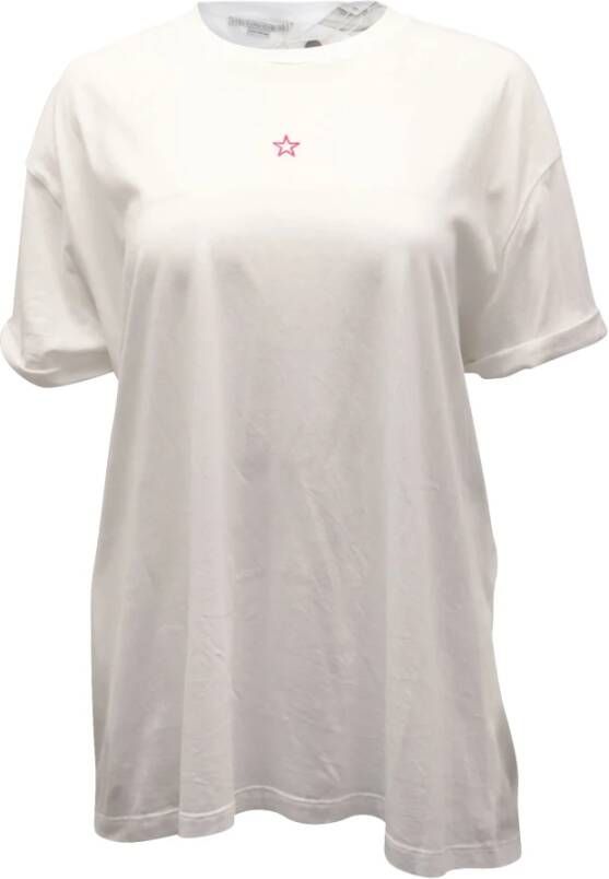 Stella McCartney Pre-owned Mini geborduurd ster T-shirt Wit Dames