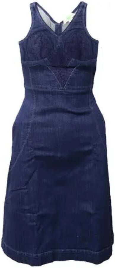 Stella McCartney Pre-owned Cotton dresses Blauw Dames