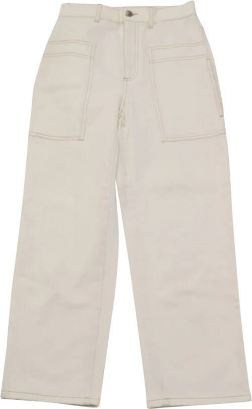 Stella McCartney Pre-owned Stella McCartney Denim Jeans in White Cotton Wit Dames