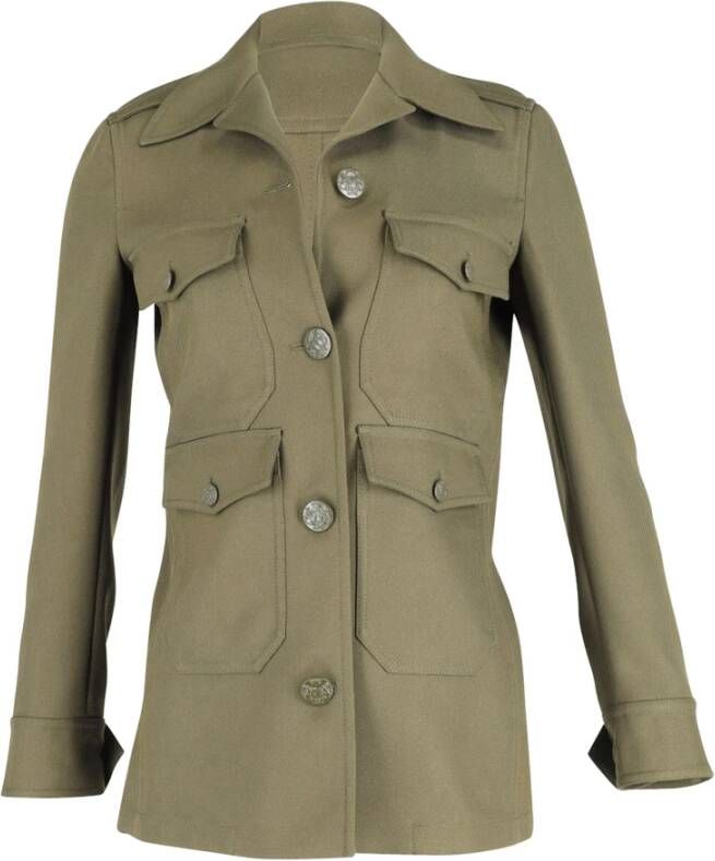 Stella McCartney Pre-owned Stella McCartney Safari Style Jacket in Khaki Polyester Groen Dames
