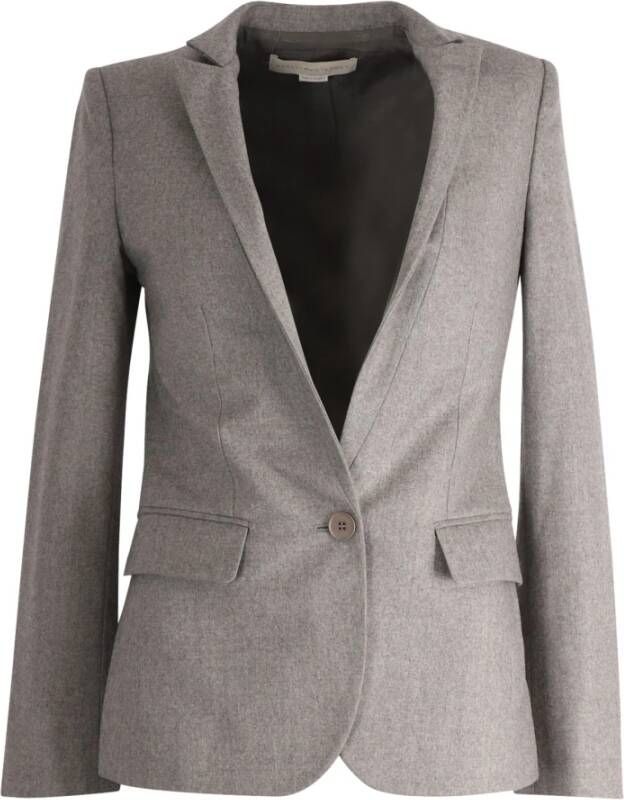 Stella McCartney Pre-owned Stella McCartney Singla-Breasted Blazer in Grey Laine Grijs Dames