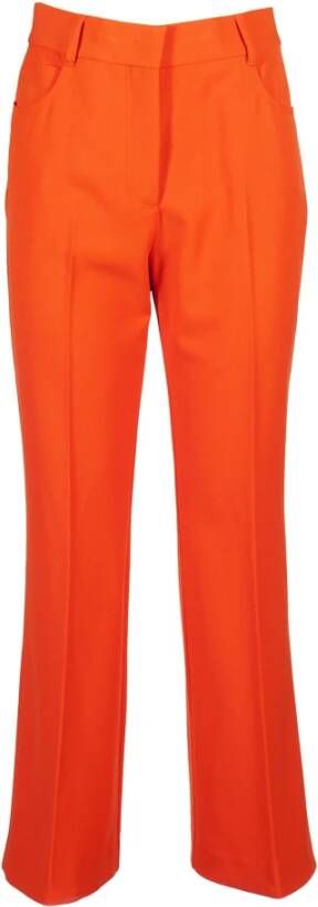 Stella Mccartney Wijduitlopende broek van wolmix Orange Dames
