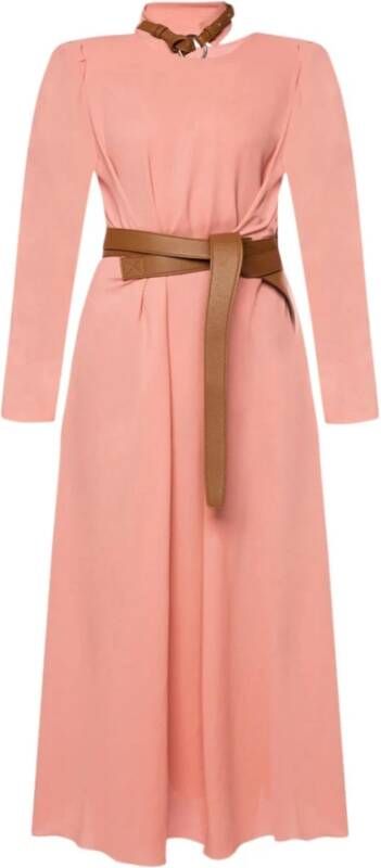 Stella Mccartney Roze Zijden Jurk met Riem Pink Dames
