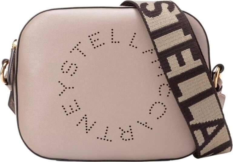 Stella Mccartney Moss Grijze Nep Leren Logo Camera Tas Pink Dames
