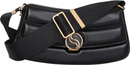 Stella Mccartney S-Wave Foldover Tas Black Dames