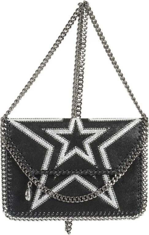 Stella Mccartney Mini Falabella Schoudertas Zwart Zilver Black Dames