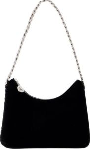 Stella Mccartney Hobo bags Falabella Mini Velvet Crystal Chain Bag in zwart