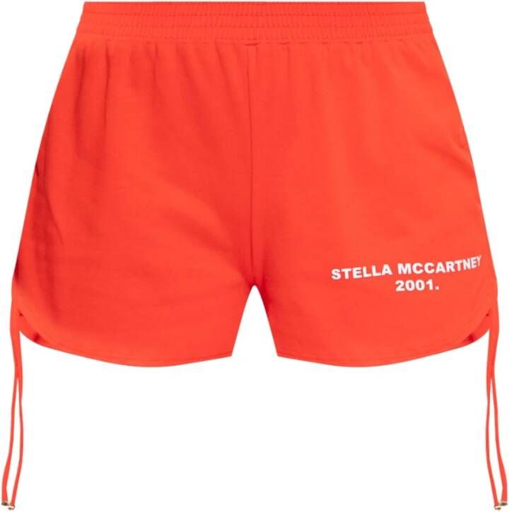 Stella Mccartney Shorts met logo Rood Dames