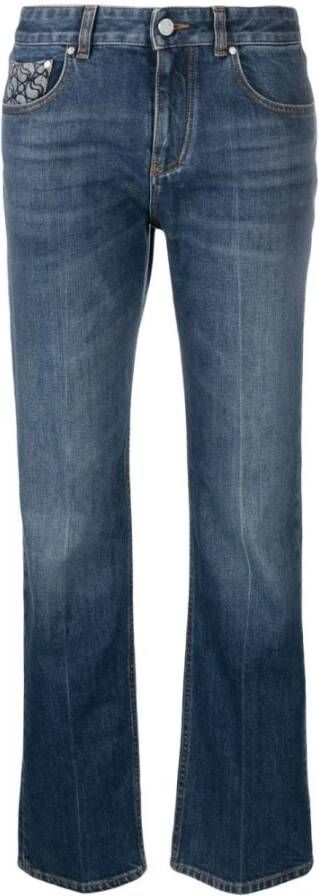 Stella Mccartney Tijdloze Straight-Leg Jeans Blue Dames