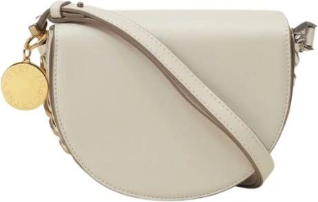 Stella Mccartney Small Flap Shoulder Bag in White Vegan Leather Wit Dames