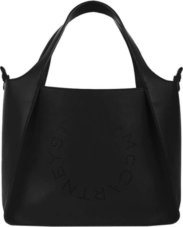 Stella Mccartney Stella Logo Faux-Leather Tote Bag Zwart Dames