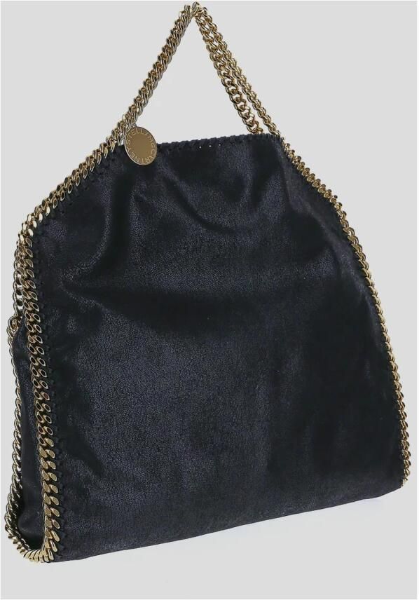Stella Mccartney Shaggy Deer Eco Stoffen Tas met Goudkleurige Kettingrand Black Dames - Foto 4