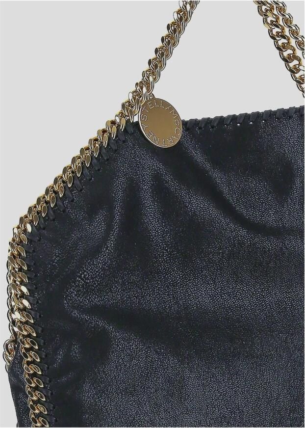 Stella Mccartney Shaggy Deer Eco Stoffen Tas met Goudkleurige Kettingrand Black Dames - Foto 3