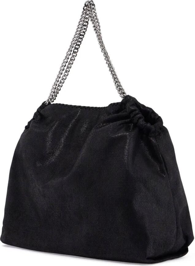 Stella Mccartney Schoudertas met kettinghandvat en magnetische sluiting Black Dames